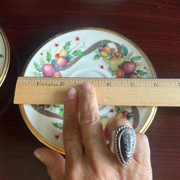 Vintage never use Lenox Holiday Tartan 2 dishes set for u and the other half - Picture 4 of 7